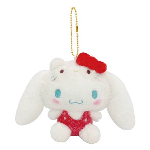 Sanrio - Cinnamoroll 20th Anniversary Narikiri Hello Kitty Plush Keychain