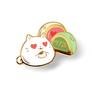 Flair Fighter -I Love Mochi Cat Enamel Pin