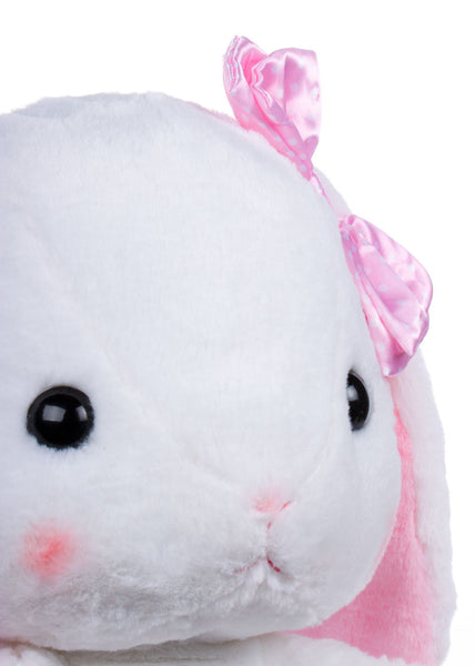 Amuse - Shiroppi Bunny With Pink Bow Plush
