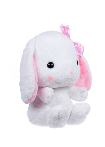 Amuse - Shiroppi Bunny With Pink Bow Plush