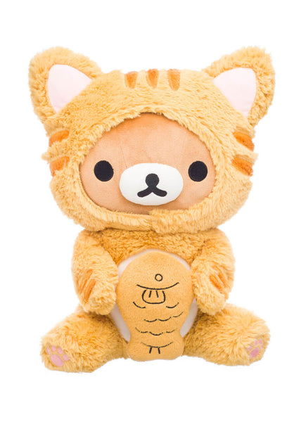 13" Rilakkuma as a Tiger eating Fish Plush