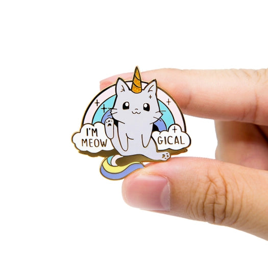 Flair Fighter -Meowgical Caticorn Unicorn Cat Enamel Pin