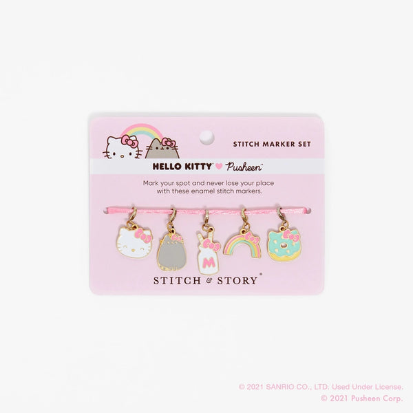 Stitch & Story: Hello Kitty x Pusheen: Enamel Stitch Markers