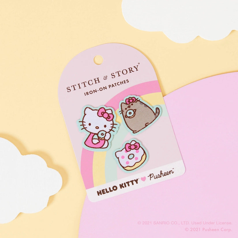 Stitch & Story: Hello Kitty x Pusheen: Small Iron-On Patches
