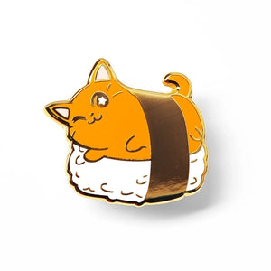 Flair Fighter - Salmon Sushi Cat Enamel Pin